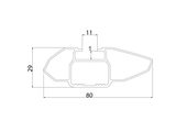 Aurilis belki Vento aluminiowe czarne 113cm