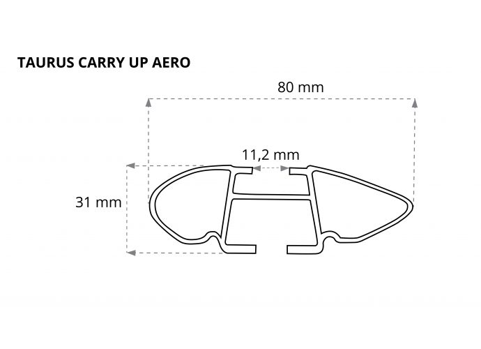 Taurus CarryUp Aero 110cm belki aluminiowe