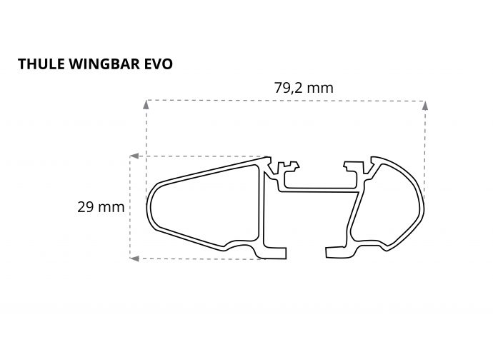 Thule EVO WingBar Edge belka czarna aluminiowa 95 cm (1 szt)