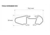 Thule EVO WingBar czarne belki aluminiowe127 cm