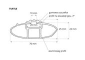 Turtle belka aluminiowa czarna 1 szt. 96cm