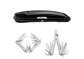 Zestaw Box dachowy Hapro Trivor 560 czarny połysk + Multitool Leatherman Rebar 831557