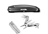 Zestaw Box dachowy Hapro Trivor 440 czarny matowy + Multitool Leatherman SIDEKICK 831439