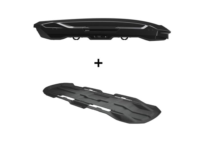 Zestaw Thule Motion 3 XL Low Box dachowy Czarny połysk plus wykładzina