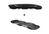 Zestaw Thule Motion 3 XL Low Box dachowy Czarny połysk plus wykładzina