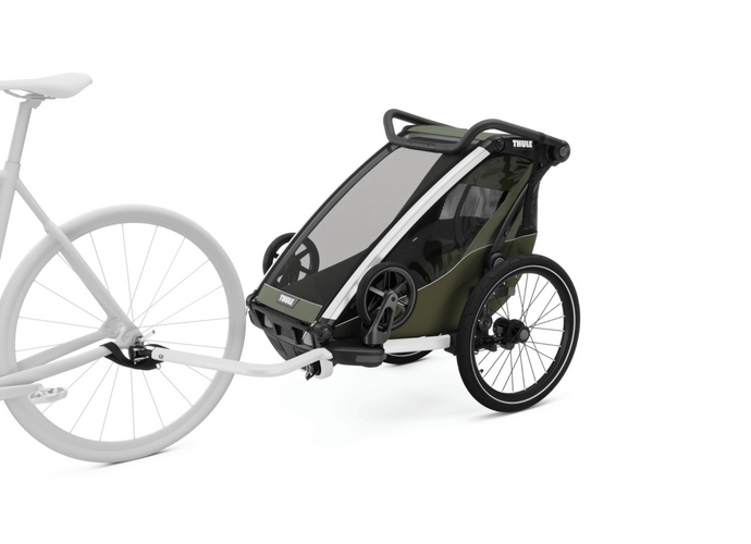 Thule Chariot Lite pojedyncza przyczepka rowerowa vintage green
