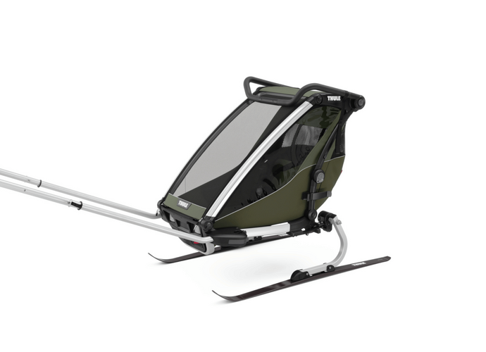 Thule Chariot Lite pojedyncza przyczepka rowerowa vintage green