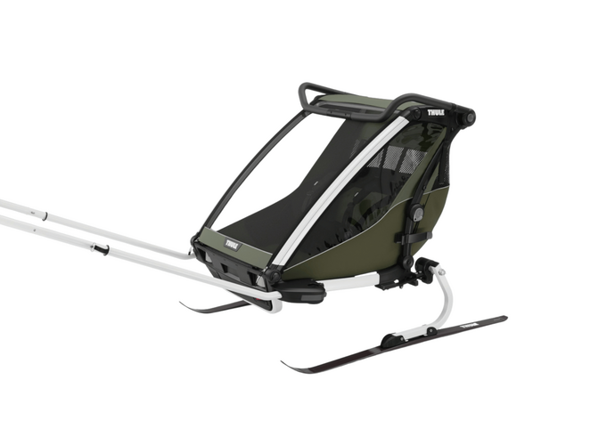 Thule Chariot Lite podwójna  przyczepka rowerowa vintage green