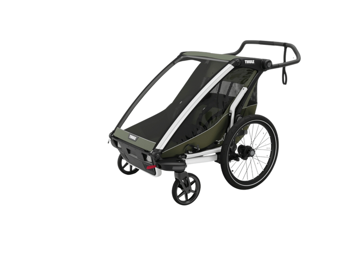 Thule Chariot Lite podwójna  przyczepka rowerowa vintage green