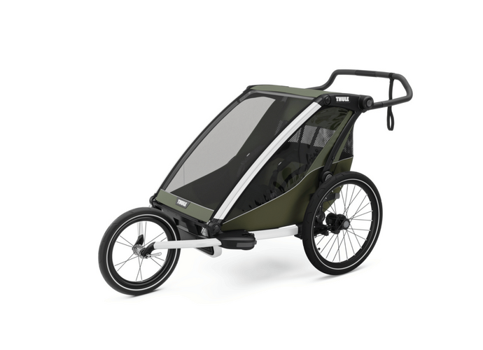 Thule Chariot Lite podwójna  przyczepka rowerowa vintage green