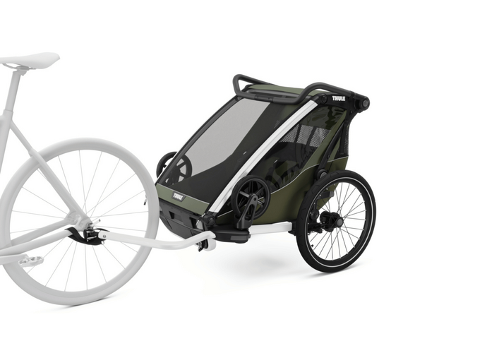 Thule Chariot Lite podwójna  przyczepka rowerowa vintage green