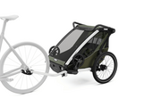 Thule Chariot Lite podwójna  przyczepka rowerowa vintage green