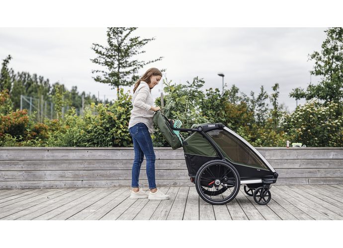 Thule Chariot Cab2 CypresGreen przyczepka rowerowa