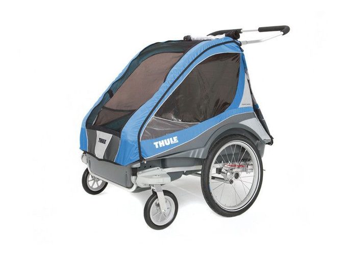 Przyczepka rowerowa THULE Captain2 + Cycle niebieska