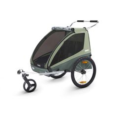 Przyczepka rowerowa THULE Coaster XT model 2022 Stroll Basil/ Mallard Green