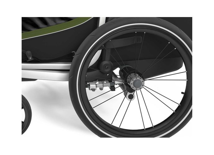 Thule Chariot Cab podwójna przyczepka rowerowa CypresGreen