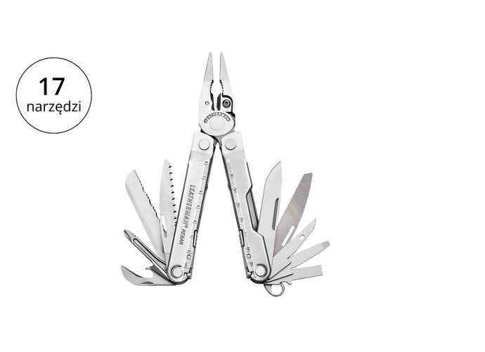 Leatherman REBAR Stainless Multitool 17 narzędzi stal nierdzewna