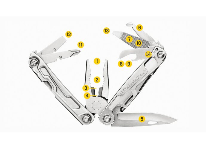 Leatherman REV Stainless Multitool 14 narzędzi stal nierdzewna