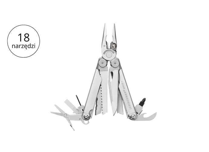 Leatherman WAVE PLUS Multitool 18 narzędzi stal nierdzewna