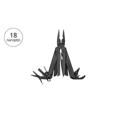 Leatherman WAVE PLUS Black Multitool 18 narzędzi stal nierdzewna