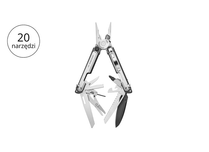 Leatherman ARC Multitool 20 narzędzi stal nierdzewna i czarna powłoka DLC