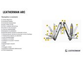 Leatherman ARC Multitool 20 narzędzi stal nierdzewna i czarna powłoka DLC