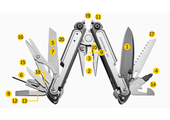 Leatherman ARC Multitool 20 narzędzi stal nierdzewna i czarna powłoka DLC