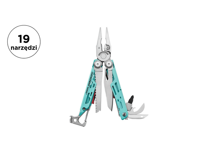 Leatherman SIGNAL Multitool Aqua/Srebrny 19 narzędzi