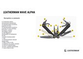 Leatherman WAVE ALPHA Obsidian Multitool 16 narzędzi stal nierdzewna