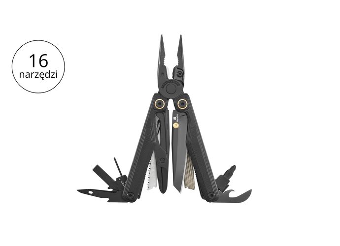 Leatherman WAVE ALPHA Obsidian Multitool 16 narzędzi stal nierdzewna