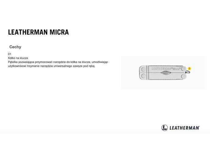 Leatherman MICRA Cappuccino Multitool 10 narzędzi