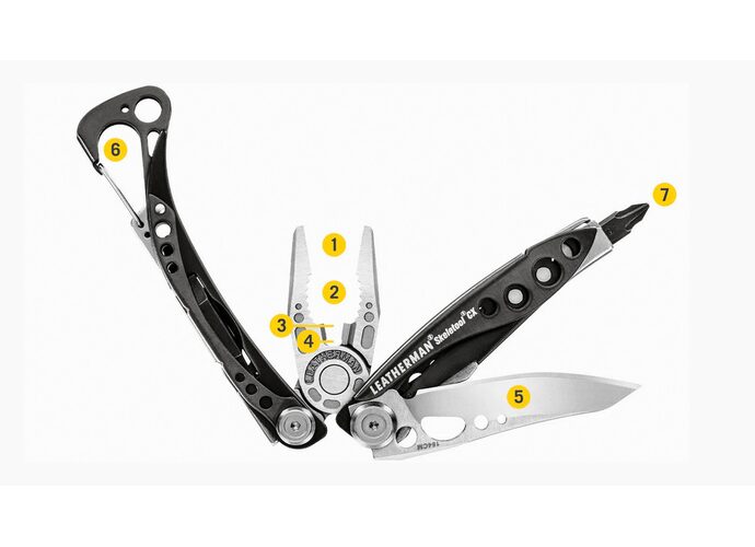 Leatherman SKELETOOL CX Aurora Multitool 7 narzędzi stal nierdzewna