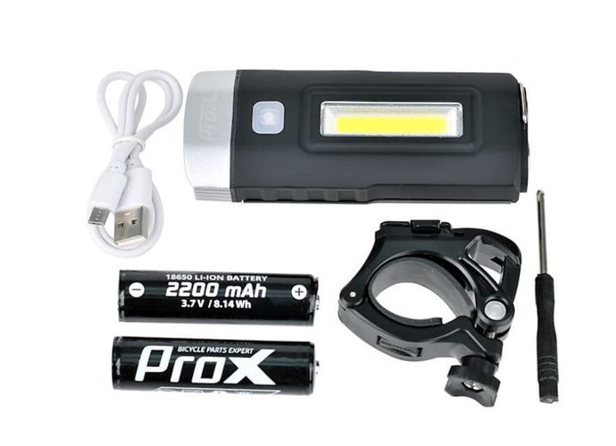 ALJOT Lampa przód PROX Taurus 2xT6+COB led czarna