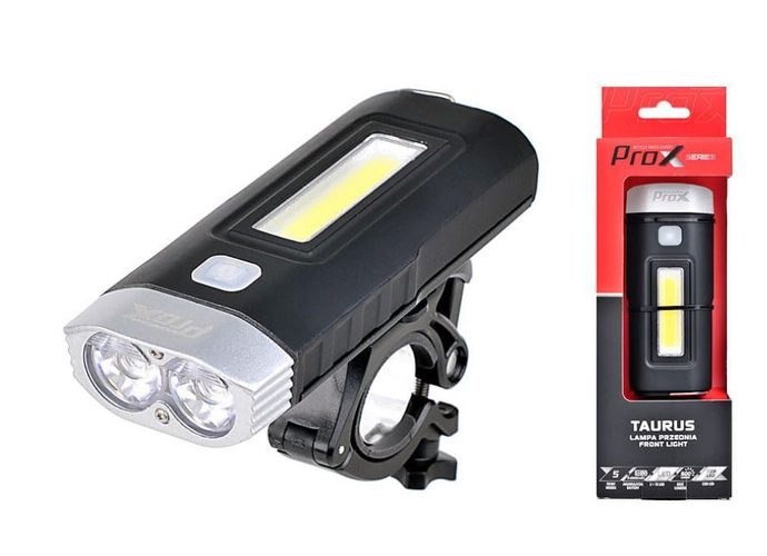 ALJOT Lampa przód PROX Taurus 2xT6+COB led czarna