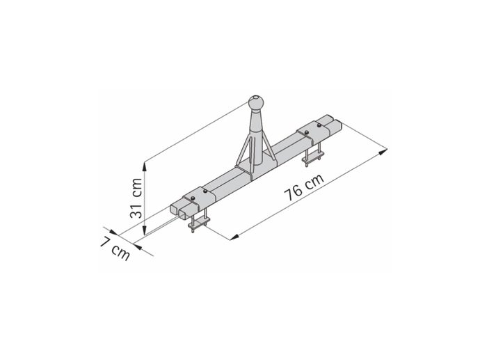 Uebler adapter na dyszel przyczepy do platformy