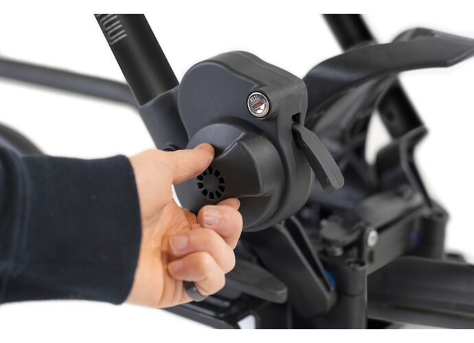 Menabo Clover SX Czarny aluminiowy uchwyt rowerowy na dach do e-bike (lewostronny)