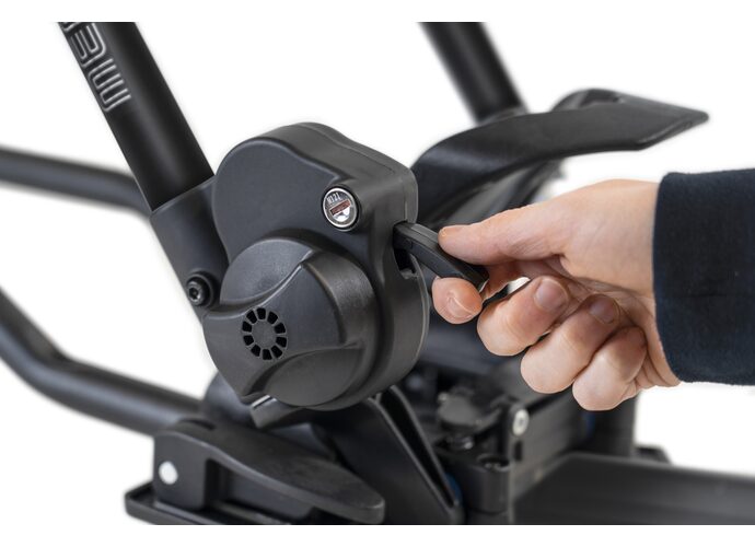 Menabo Clover SX Czarny aluminiowy uchwyt rowerowy na dach do e-bike (lewostronny)