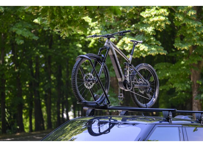 Menabo Clover DX czarny aluminiowy uchwyt rowerowy na dach do e-bike (prawostronny)