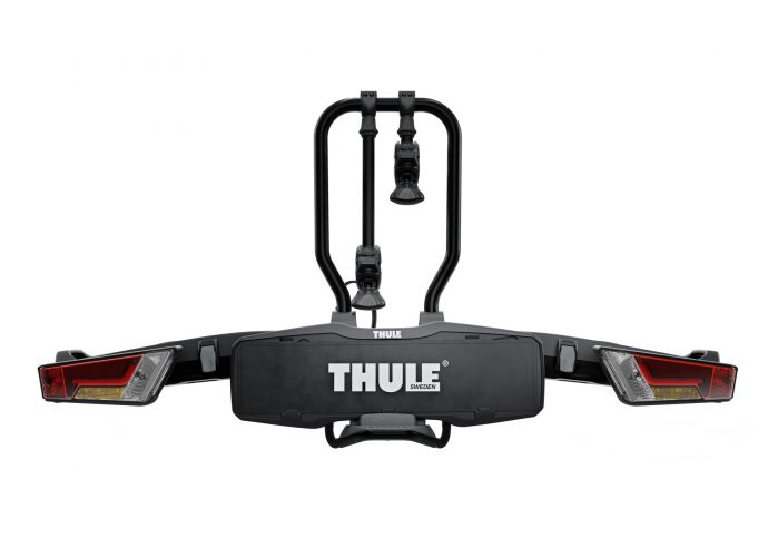 Thule EasyFold XT 933 czarny bagażnik na hak na 2 rowery z pokrowcem i ochraniaczmi kół karbonowych