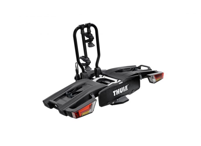 Thule EasyFold XT 933 czarny bagażnik na hak na 2 rowery z pokrowcem i ochraniaczmi kół karbonowych