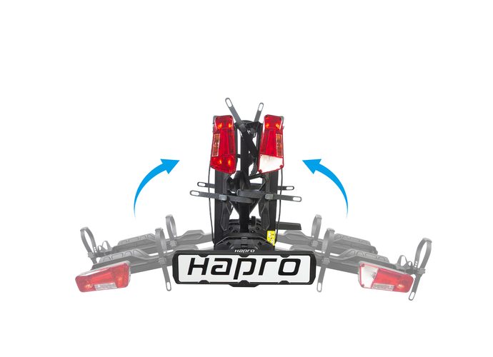 Hapro Atlas Premium Xfold II 2.0 - składana platforma rowerowa na 2 rowery
