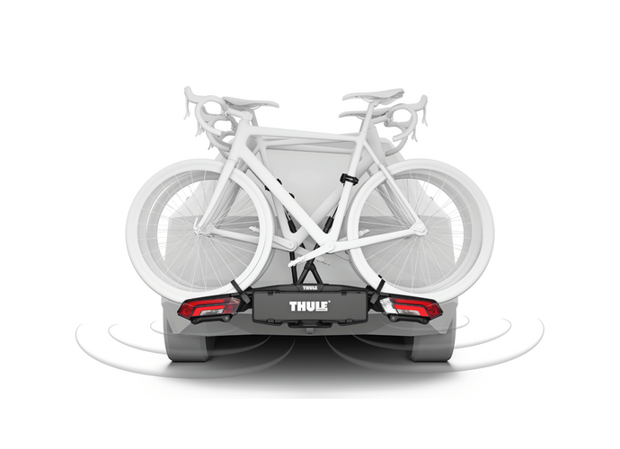 Thule Epos ParkSecure składany bagażnik z czujnikami parkowania na hak na 3 rowery