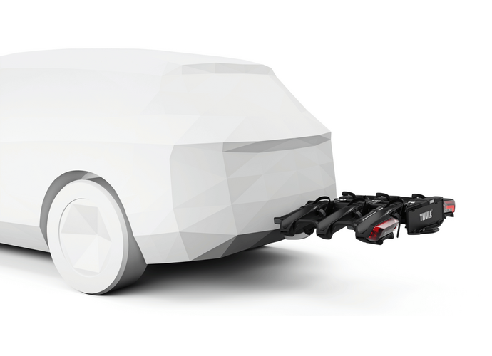 Thule Epos ParkSecure składany bagażnik z czujnikami parkowania na hak na 3 rowery