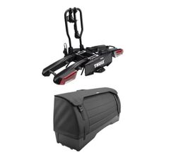 Zestaw box Onto 2 + składany bagażnik na hak na 2 rowery Thule EasyFold v3