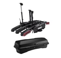 Zestaw box Thule Santu + składany bagażnik na hak na 3 rowery Thule Epos
