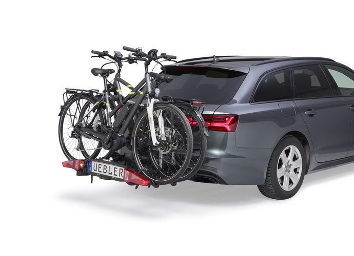 Uebler i21 - bagażnik na hak, na 2  rowery z czujnikem parkowania