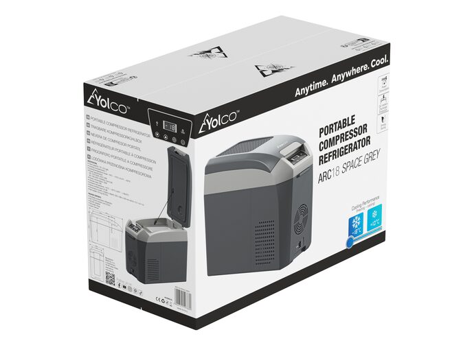 Yolco Przenośna lodówka kompresorowa ARC18 Space Grey