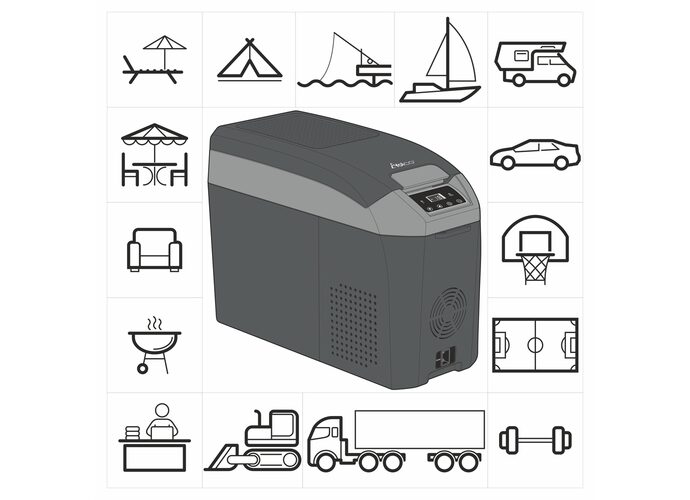 Yolco Przenośna lodówka kompresorowa ARC18 Space Grey