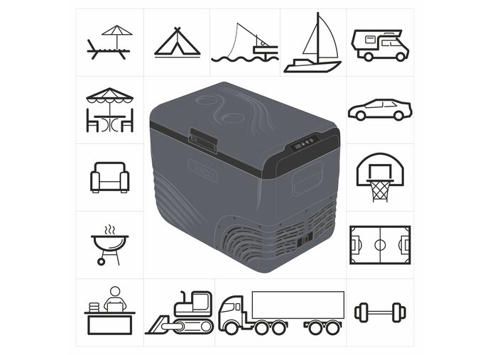 Yolco Przenośna lodówka kompresorowa NX40 CARBON