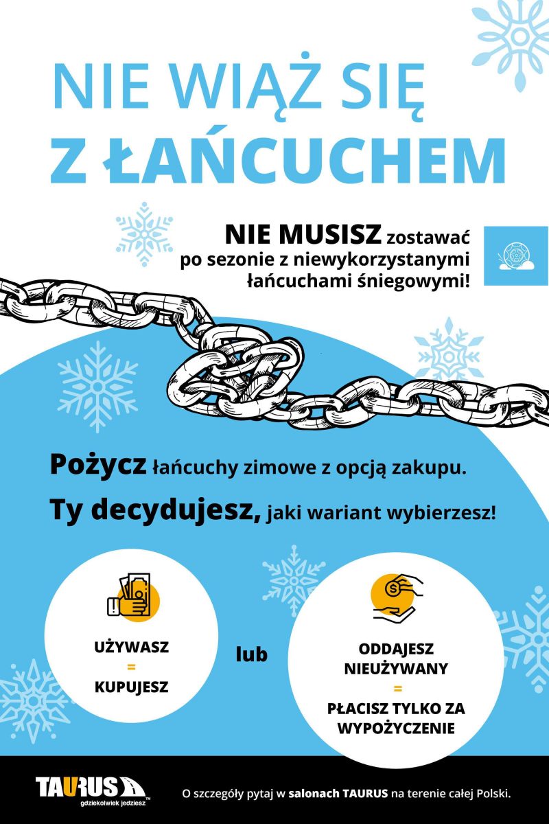 Taurus rusza z usługą wypożyczenia łańcuch&oacute;w śniegowych